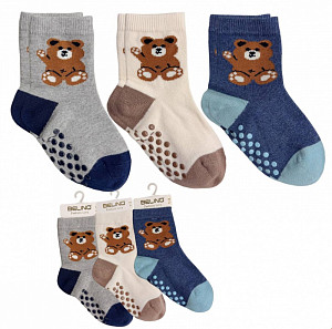 Носки бесшовные с антискользящей подошвой для мальчика  BELINO